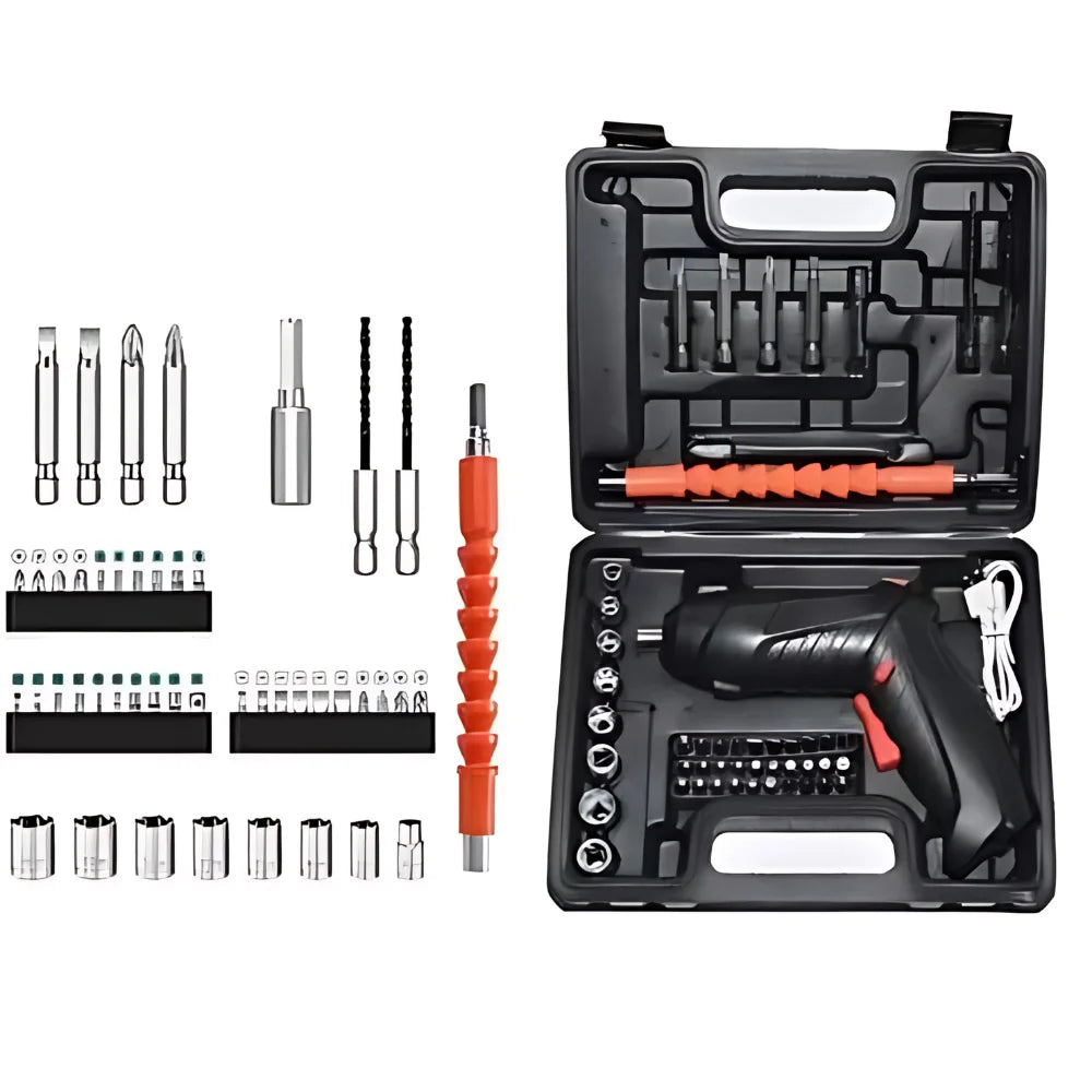 Kit Mini Parafusadeira ToolFlex 47 peças - Favoritoz