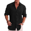 Camisa Masculina de Manga Longa de Linho Santorini